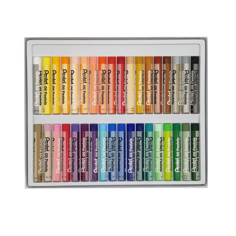 Sáp dầu Pentel 36 màu PHN-36AS (75.6H) (Hộp)