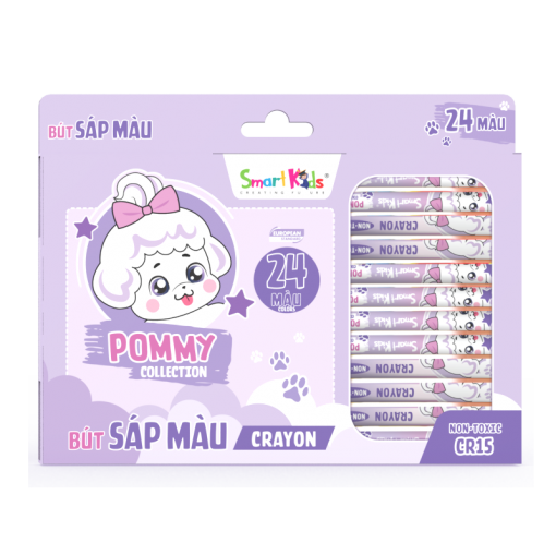 Bút Sáp Màu Bitex Pommy CR15 24 Màu
