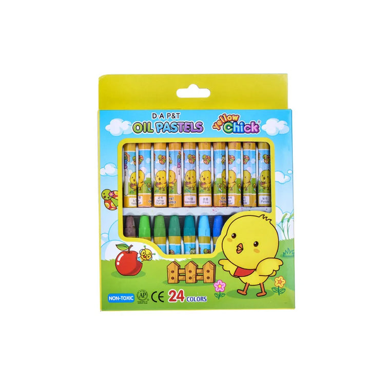 Sáp dầu Gà 24 màu DA (6H/Lốc) (Hộp)