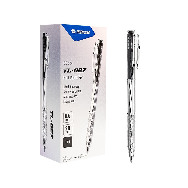 Bút bi Thiên Long TL-027 (Cây) - Đen
