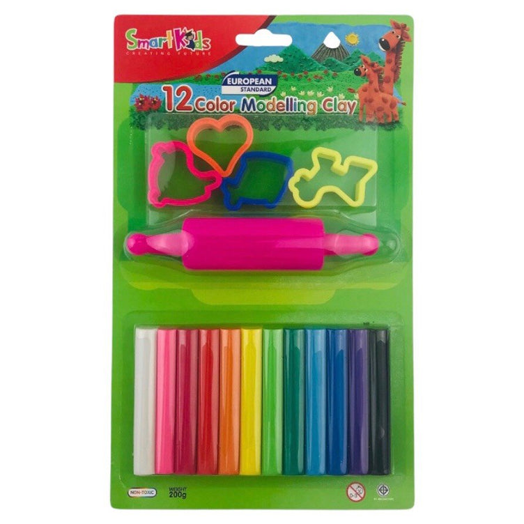 Đất sét BITEX 12 màu SK-BL12M5R có khuôn ( Vỉ)