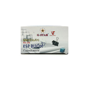 Kẹp bướm G-Star 25mm - đen (Hộp)