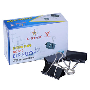 Kẹp bướm G-Star 51mm - đen (Hộp)