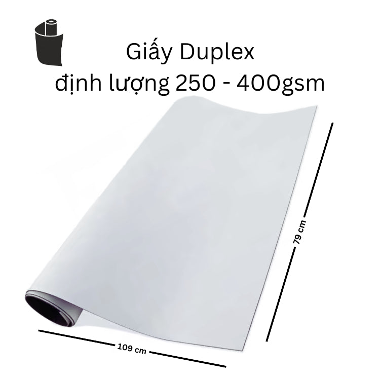 Giấy Duplet Roky khổ 79 x 109 cm ĐL 250gsm (50 Tờ)