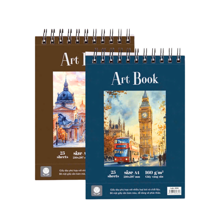 Vở vẽ Hải Tiến A4 lò xo 8816 ĐL160