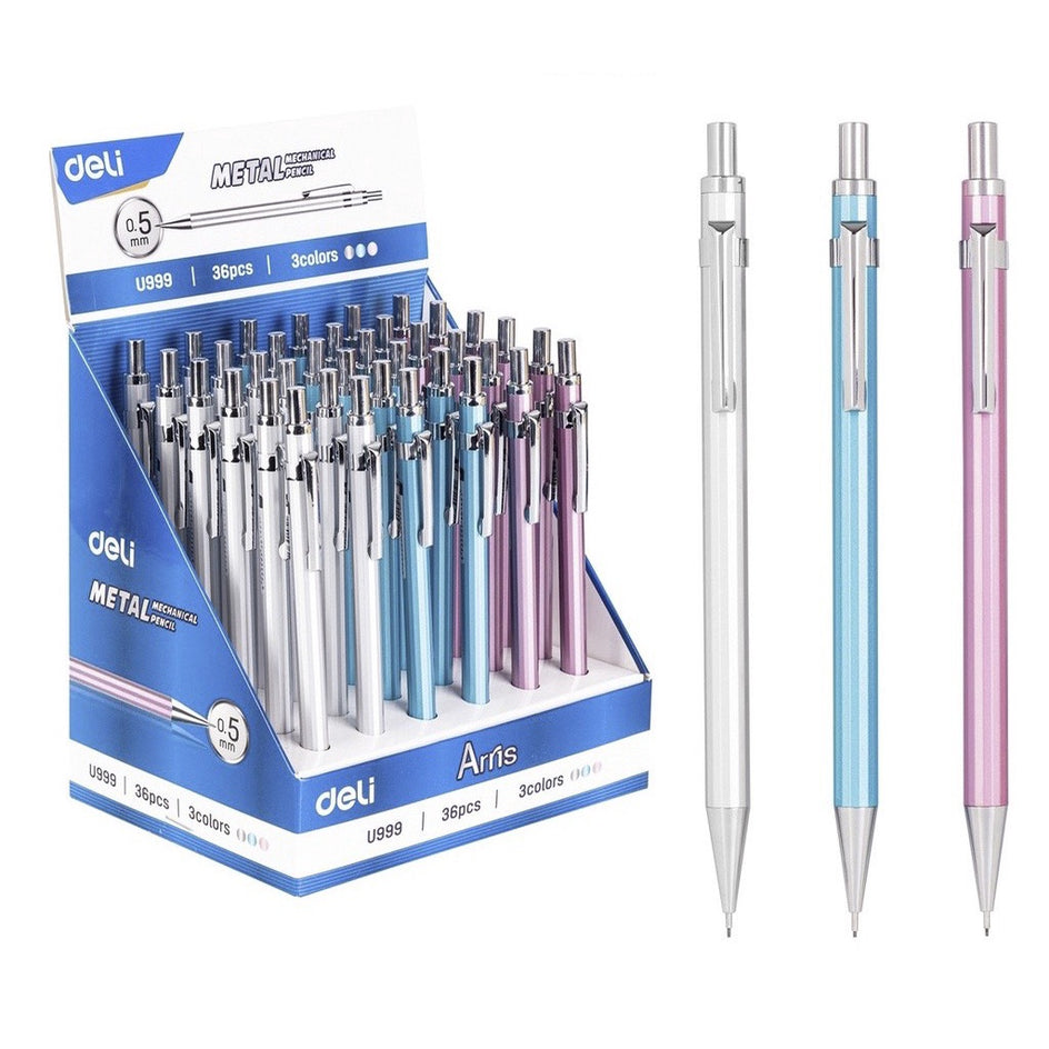 Bút chì bấm deli U998 0.7mm sắt