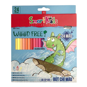 Bút chì màu gỗ Bitex CP105 24 màu - lốc 6 hộp (Hộp)