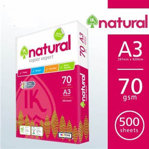 Giấy Natural khổ A3 ĐL 70gsm (Ream)