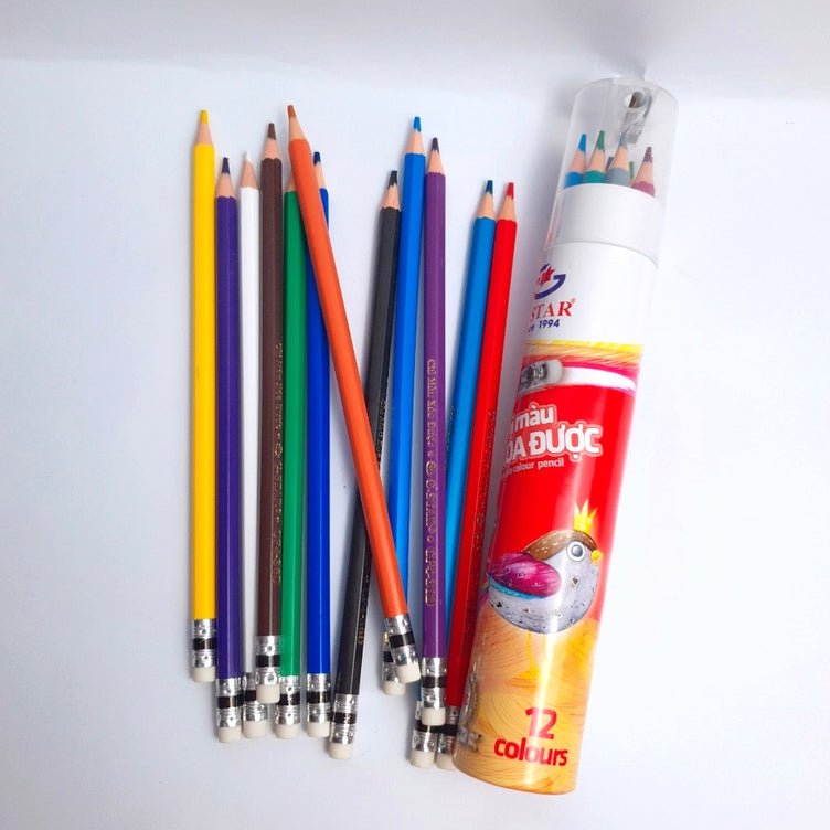 Lon 12 Bút Chì màu gỗ xóa được G-Star CP4