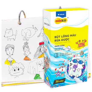 Bút lông 36 màu TL rửa được SWM-C006 (Hộp)
