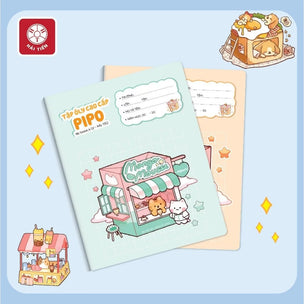 Vở Hải Tiến PIPO 4 ô 96T ĐL 100 1152 ( Lốc 10 Quyển)