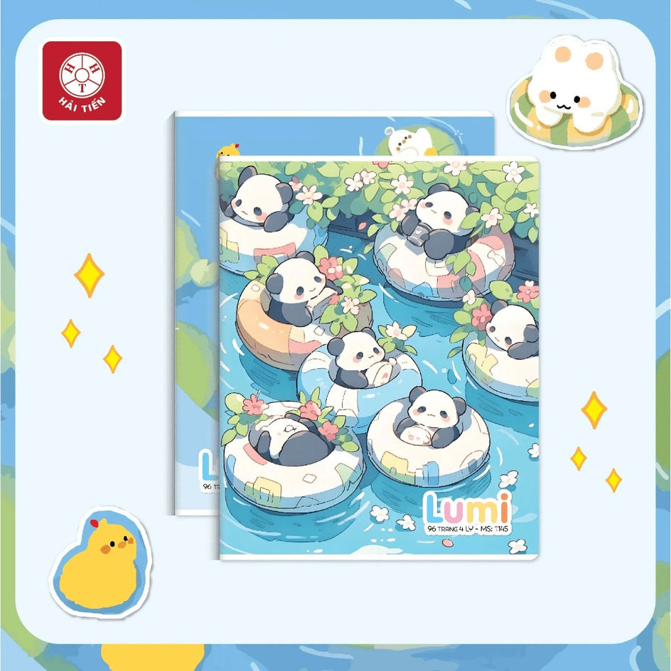 Vở Hải Tiến LUMI 4 ô ly ĐL 80 96 trang ( Lốc 10 quyển)