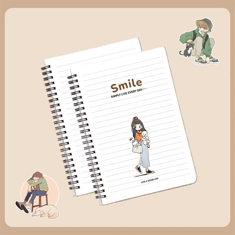 Sổ Hải Tiến lò xo A7 Smile 200Trang ĐL 80 6768 (lốc 3 cuốn)