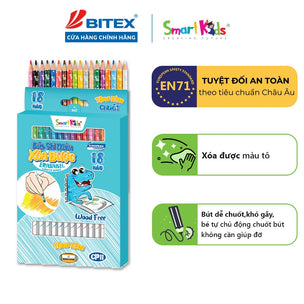 Chì màu gỗ xóa được Bitex Smart Kids