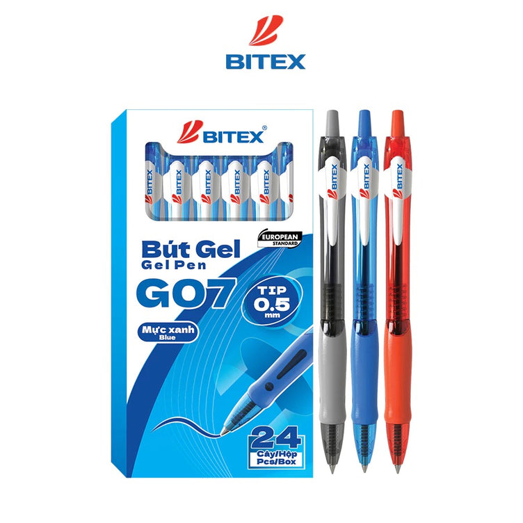 Bút gel Bitex G07 ngòi 0.5mm ( Hộp 24 Cây)