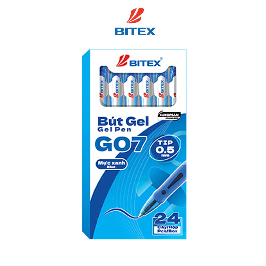 Bút gel Bitex G07 ngòi 0.5mm ( Hộp 24 Cây)