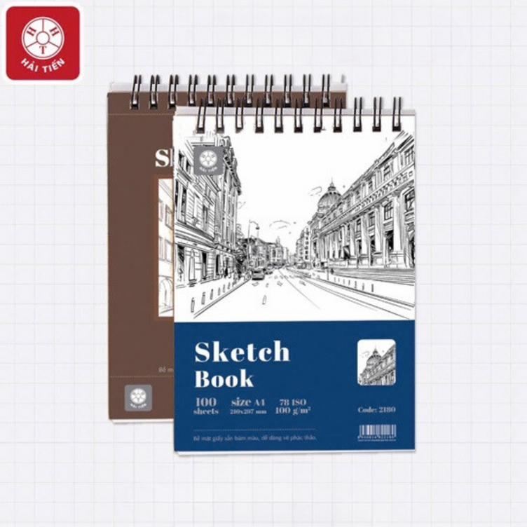 Vở vẽ A4 Hải Tiến lò xo 2180 ĐL 100 ( Quyển)