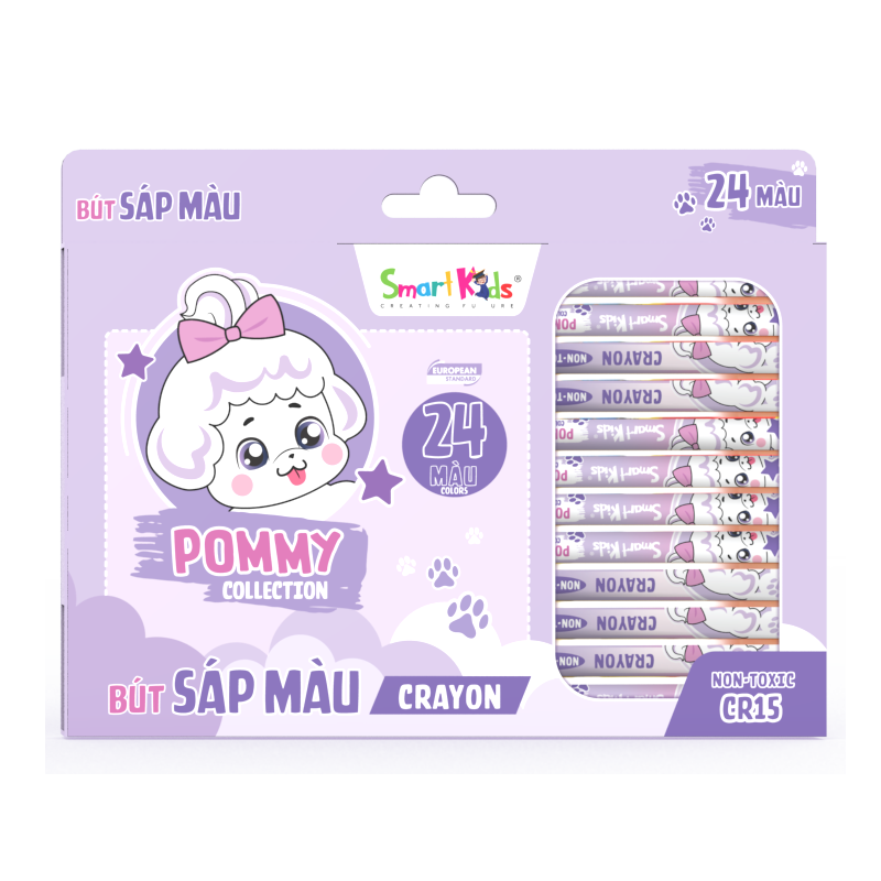 Bút Sáp 24 màu Bitex CR15 (Hộp)