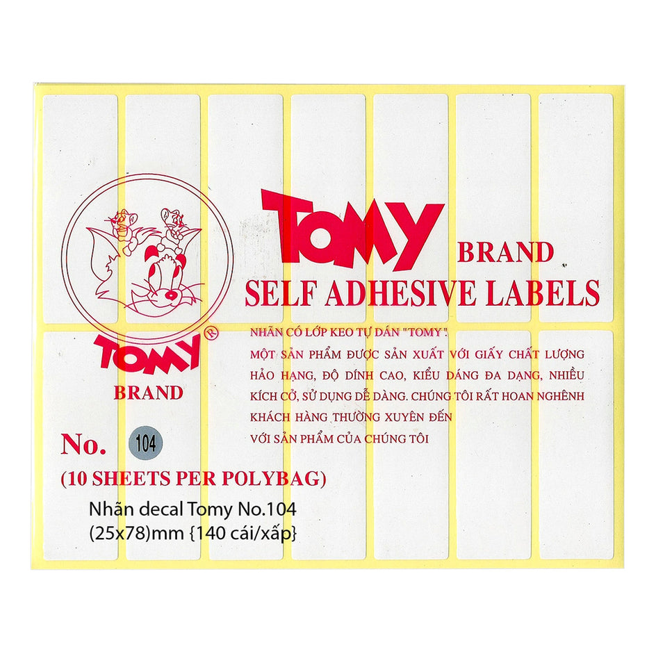 Giấy Decal Tomy 104 (Xấp 10 tờ)