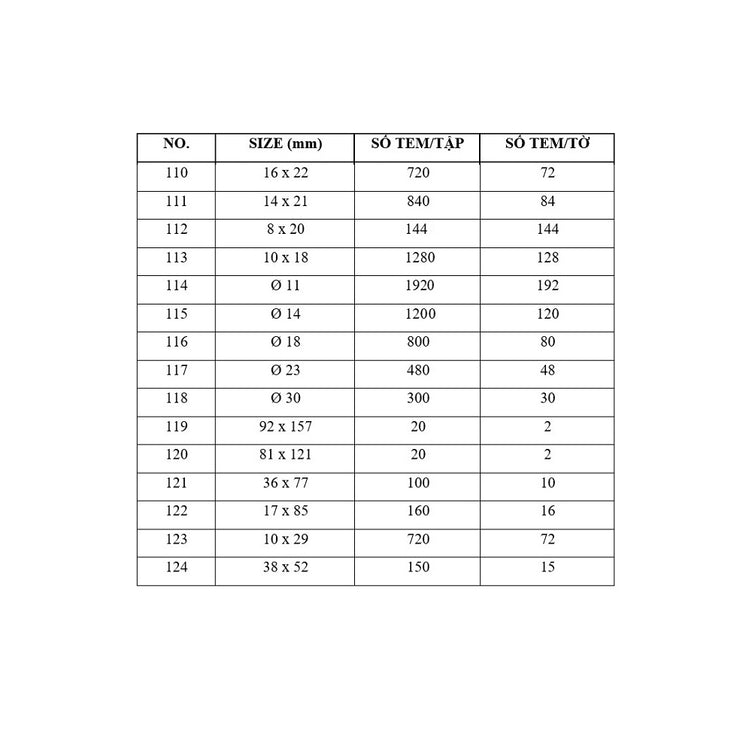 Giấy Decal Tomy 115 (Xấp 10 tờ)