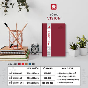 Sổ Hải Tiến Vision A4 mỏng 160T ĐL 70 7970 (Quyền)