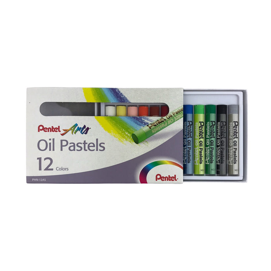 Sáp dầu Pentel 12 màu PHN-12AS (25,920H) (Hộp)