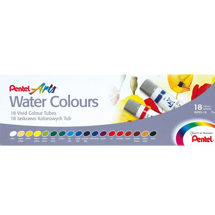 Màu Tuýp Pentel 18 màu WFRS-18  (Hộp)