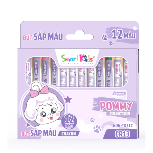 Bút Sáp Màu Bitex Pommy CR13 12 Màu