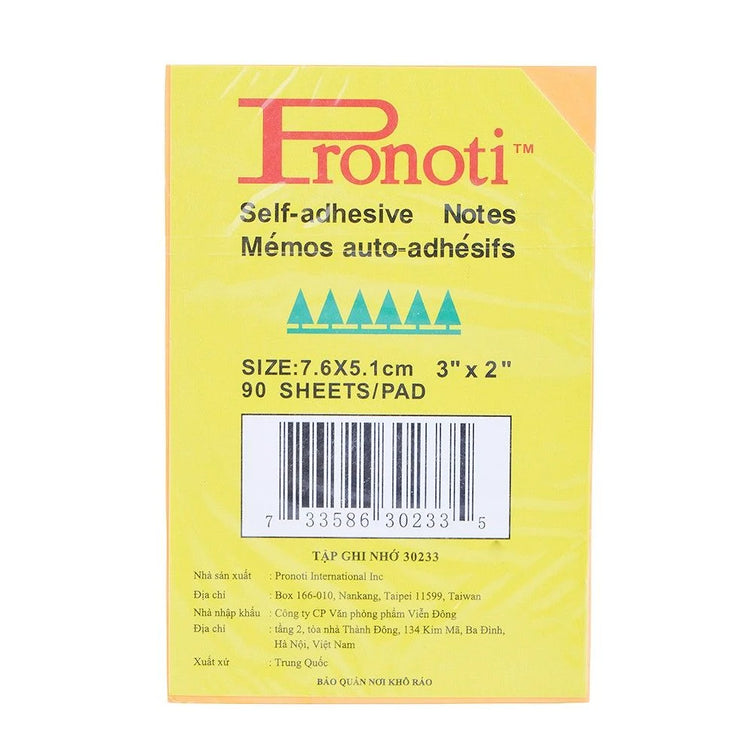 Giấy note 3x2 vàng (KW mã 30200) (4.6H)  (Tập)