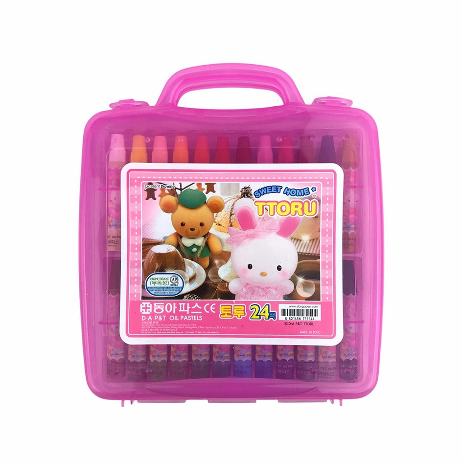 Sáp dầu Đông Á 24 màu Ttoru +Dooly  (Hộp)