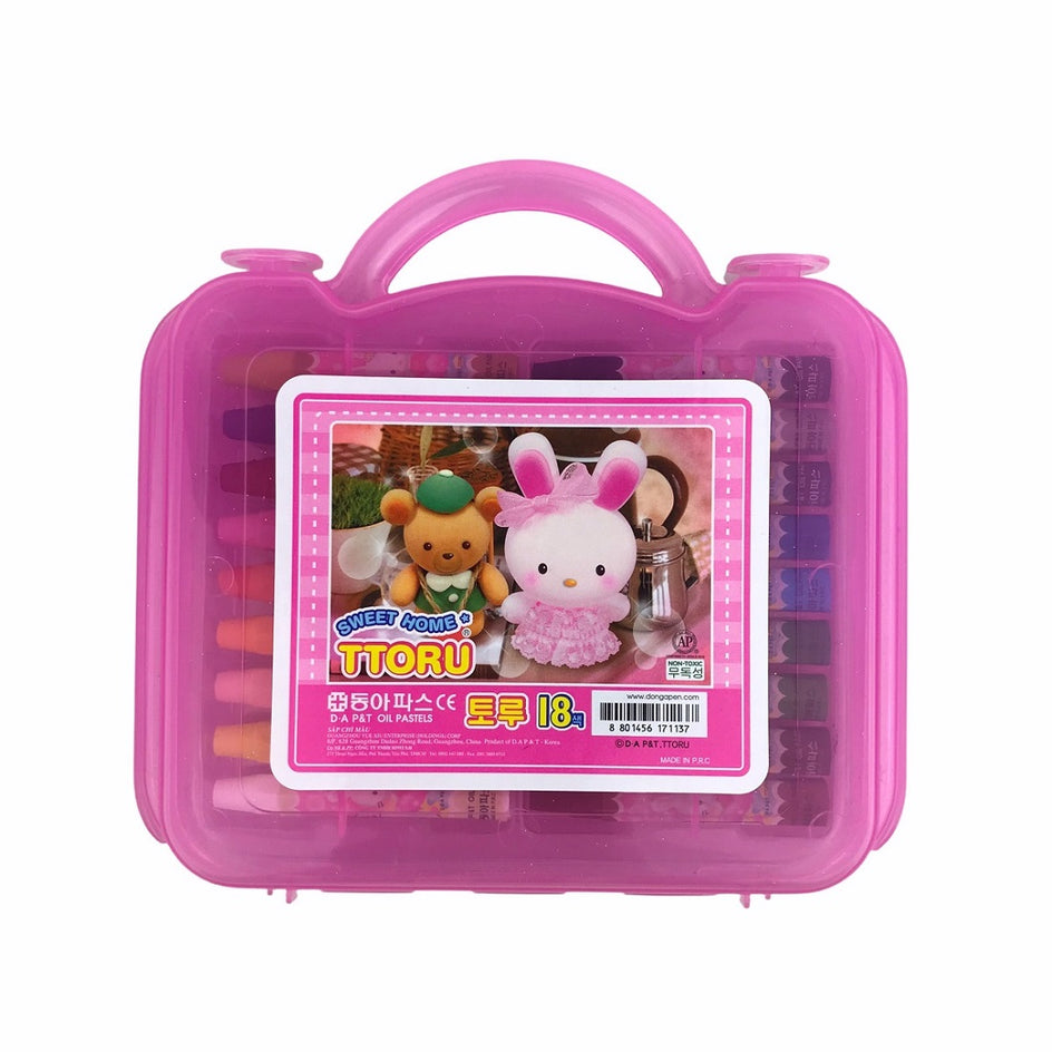 Sáp dầu Đông Á 18 màu Ttoru + Dooly (Hộp)