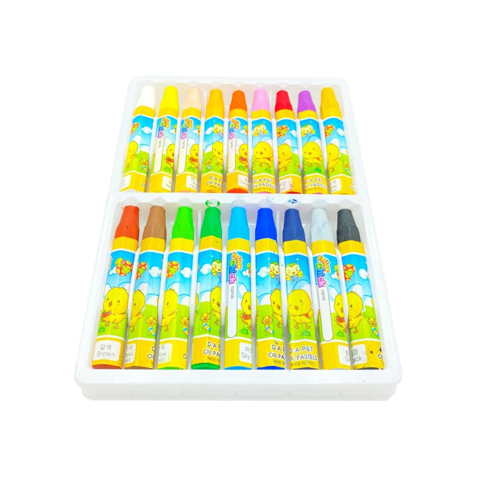 Sáp dầu Gà 18 màu DA (12h/ lốc) (Hộp)