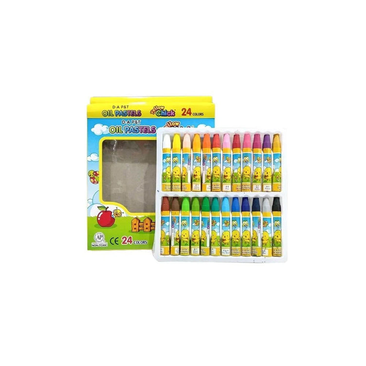 Sáp dầu Gà 24 màu DA (6H/Lốc) (Hộp)