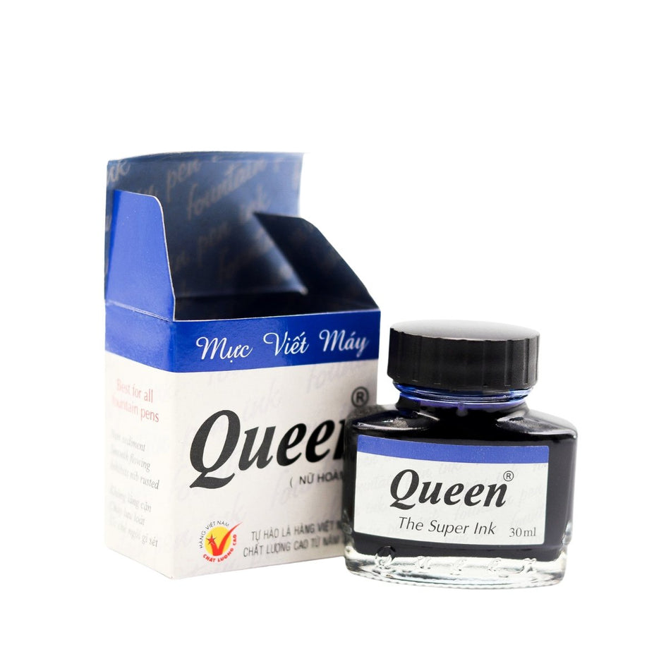 Mực viết máy Queen màu Xanh (lốc 12 lọ)