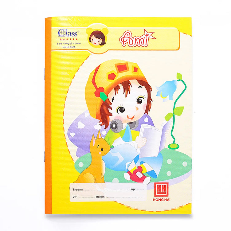 Vở Hồng Hà ĐL100 5 ô ly 96Trang  (Lốc 5 Quyển)