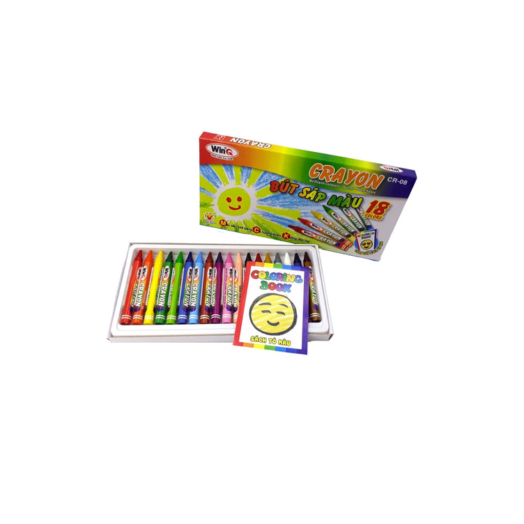 Sáp WINQ 18 màu CR-08 (lốc 10 hộp)