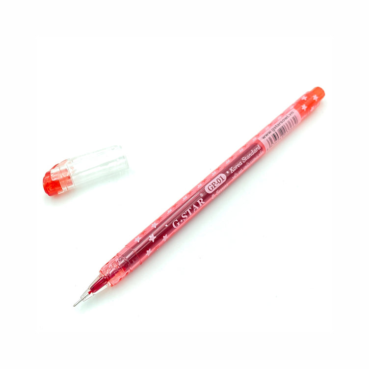 Bút gel nước ngôi sao G-Star GP01 màu đỏ (Hộp)