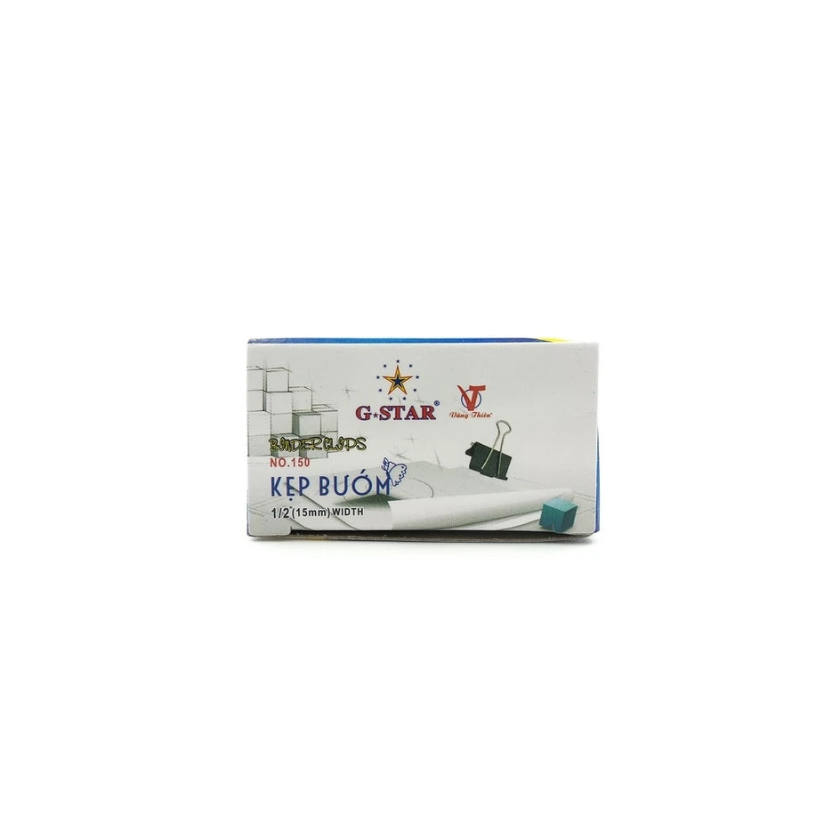 Kẹp bướm G-Star 15mm - đen  (Hộp)