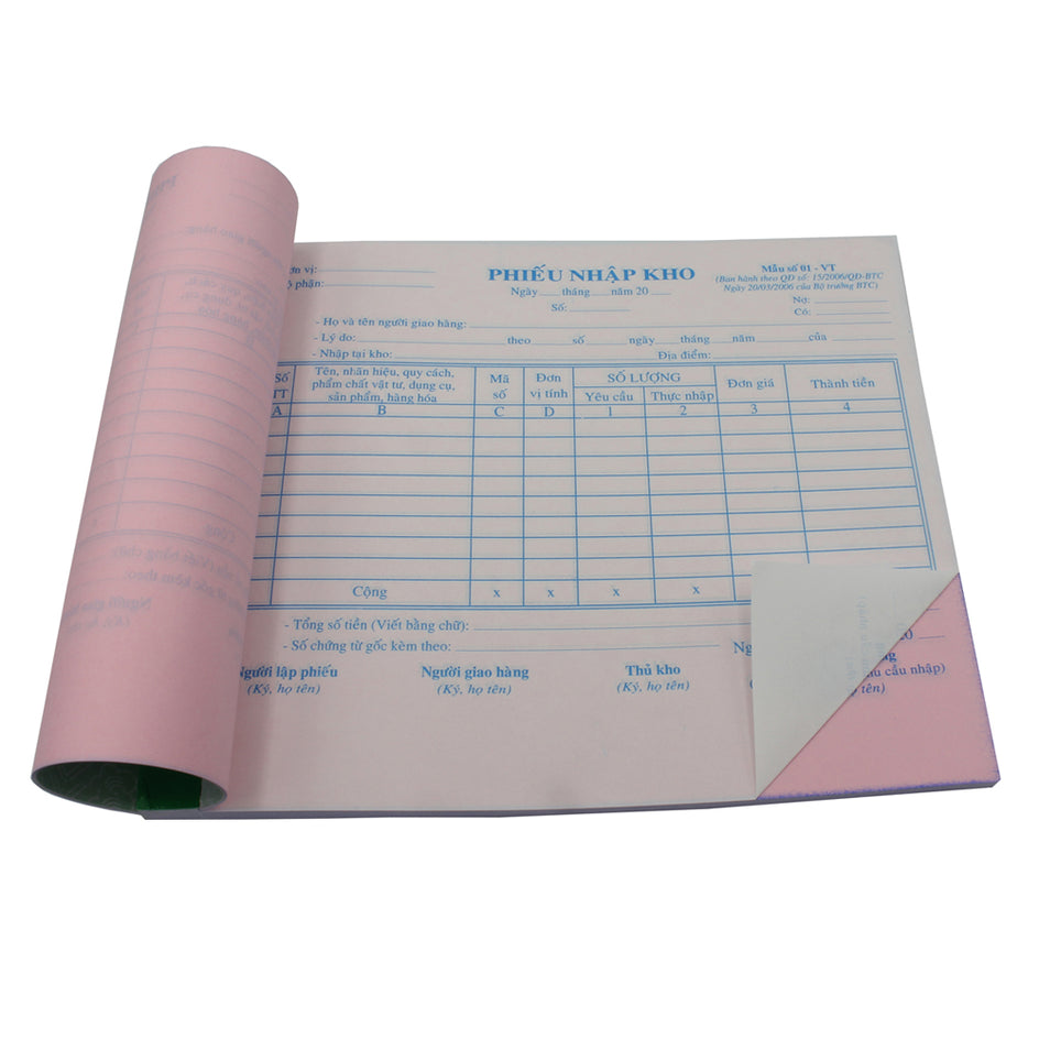 Phiếu nhập 2 liên Sài Gòn (Cuốn)