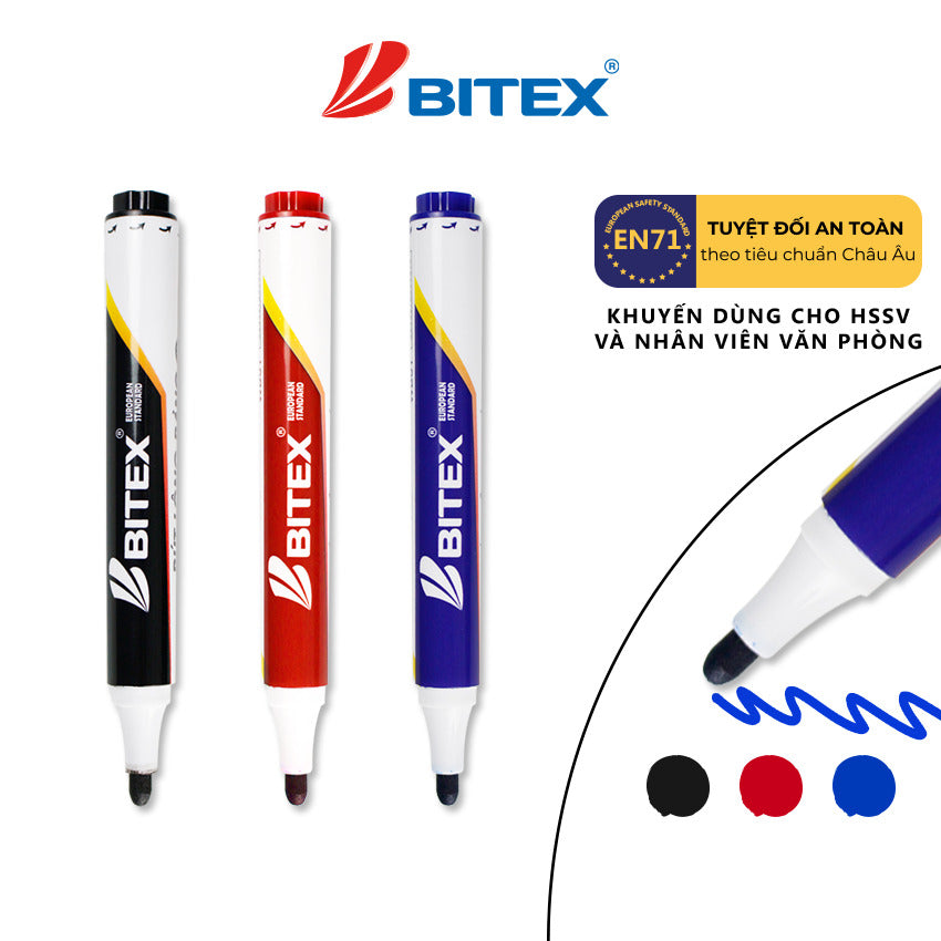 Bút bảng lớn Bitex WB01 (Hộp 10 Cây)