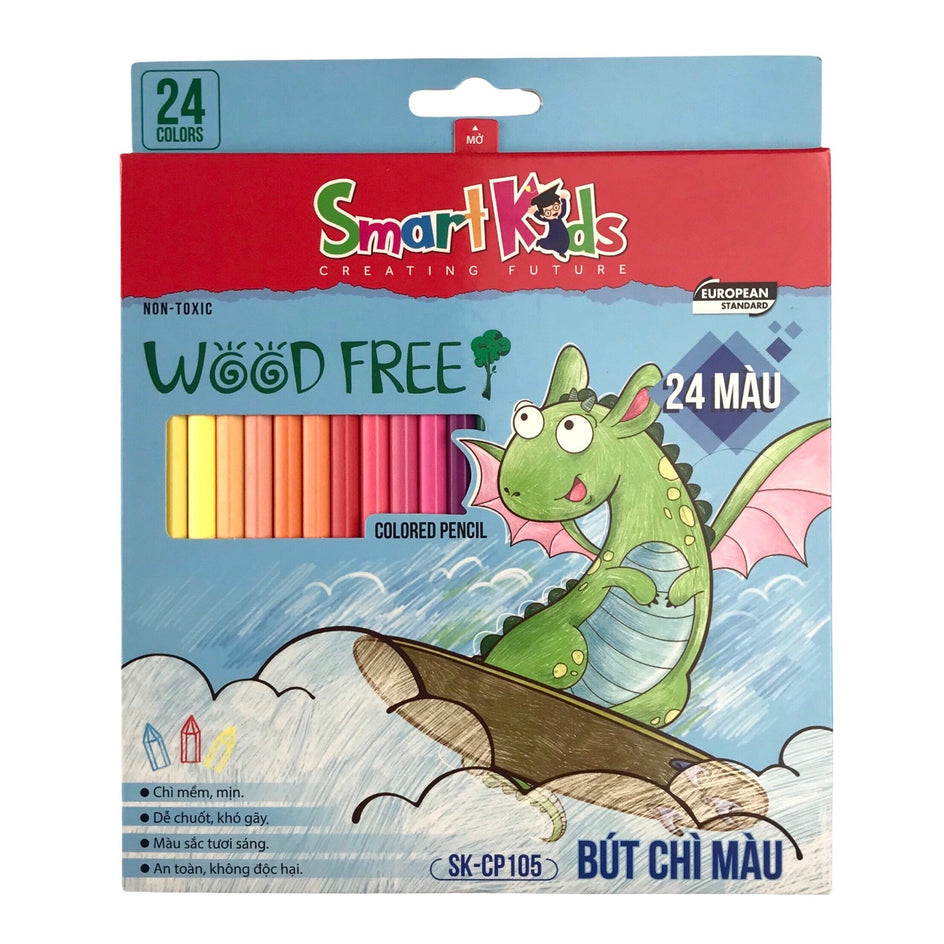 Bút chì màu gỗ Bitex CP105  24 màu - lốc 6 hộp (Hộp)