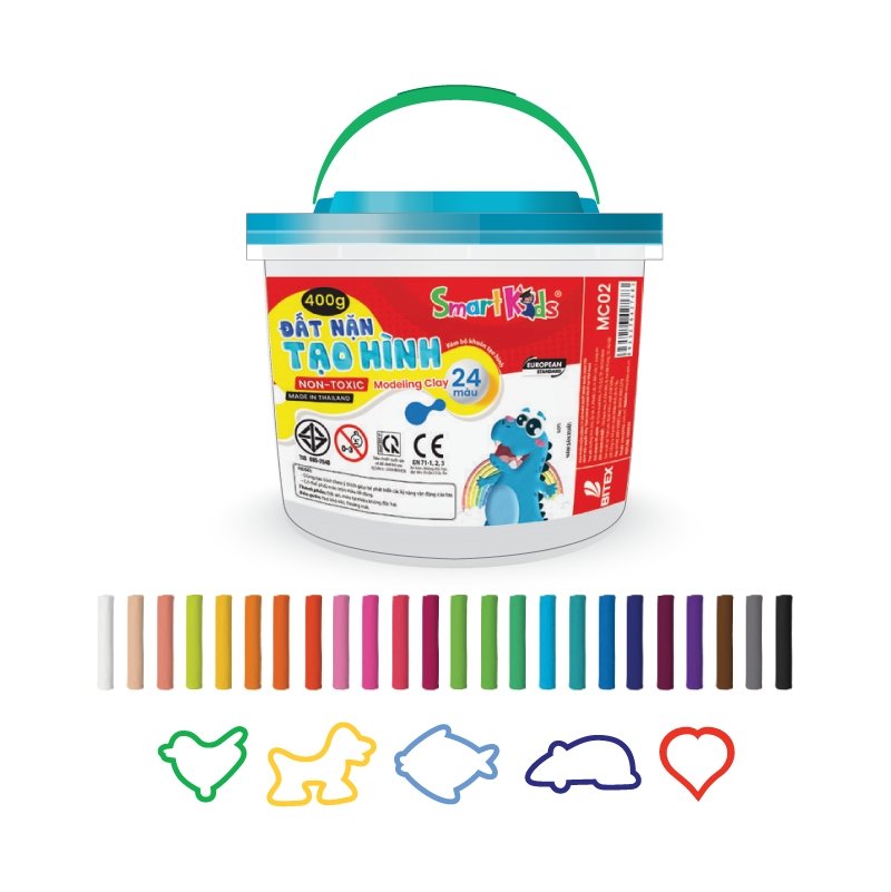 Đất sét hủ Bitex Smartkids 24 màu MC02  (Hủ)