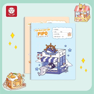 Vở Hải Tiến PIPO 4 ô 96T ĐL 100 1152 ( Lốc 10 Quyển)