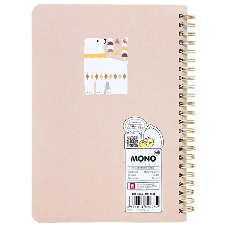 Sổ Hải Tiến lò xo A5 MoNo 200Trang ĐL70 6782 ( Quyển)