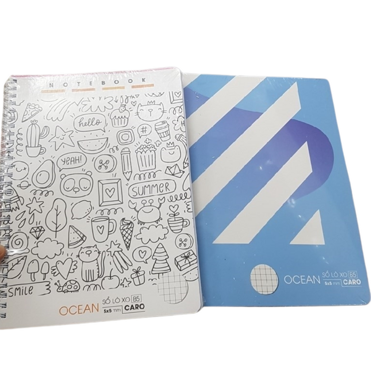 Sổ Hải Tiến Lò Xo B5 caro Ocean 6416 ĐL70 200Trang (Quyển)