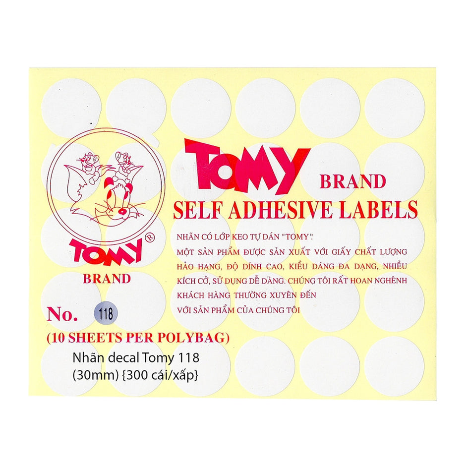 Giấy Decal Tomy 118 (Xấp 10 tờ)